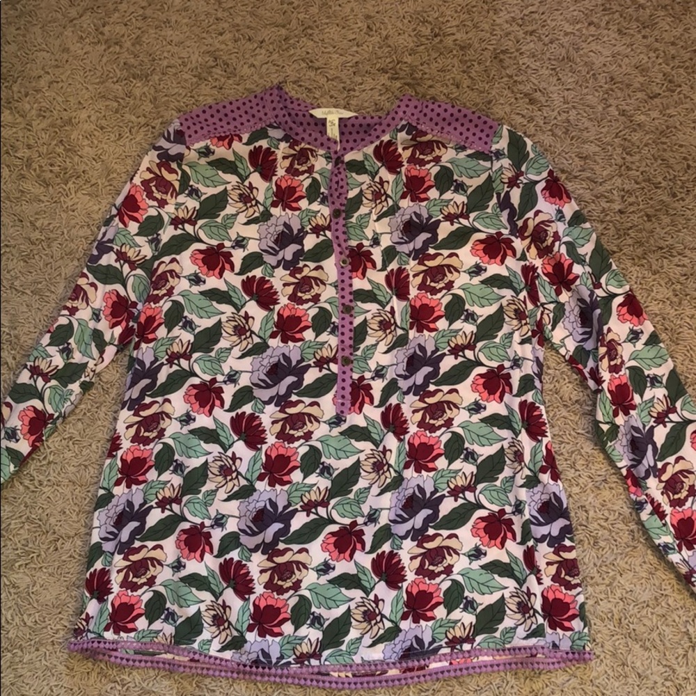 Matilda Jane floral print tunic top. Size medium